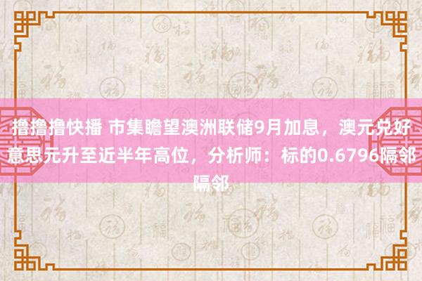 撸撸撸快播 市集瞻望澳洲联储9月加息，澳元兑好意思元升至近半年高位，分析师：标的0.6796隔邻