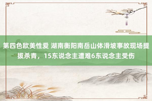 第四色欧美性爱 湖南衡阳南岳山体滑坡事故现场提拔杀青，15东说念主遭难6东说念主受伤