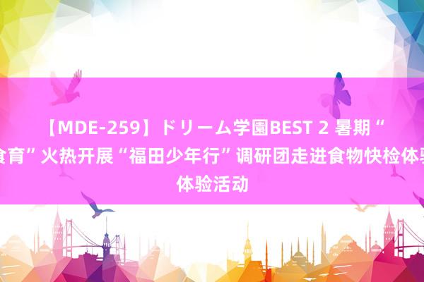 【MDE-259】ドリーム学園BEST 2 暑期“校园食育”火热开展“福田少年行”调研团走进食物快检体验活动