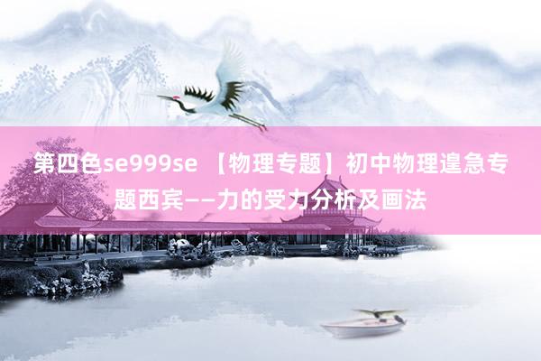 第四色se999se 【物理专题】初中物理遑急专题西宾——力的受力分析及画法