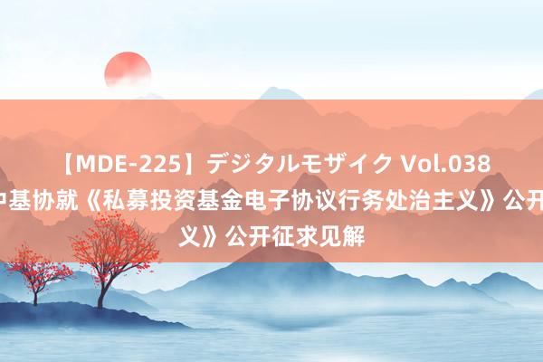 【MDE-225】デジタルモザイク Vol.038 ゆりあ 中基协就《私募投资基金电子协议行务处治主义》公开征求见解