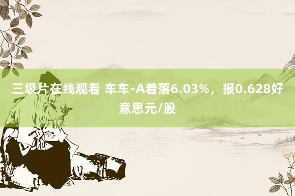 三圾片在线观看 车车-A着落6.03%，报0.628好意思元/股