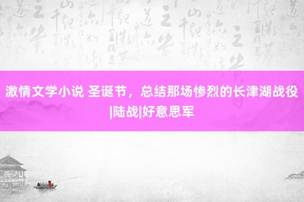 激情文学小说 圣诞节，总结那场惨烈的长津湖战役|陆战|好意思军